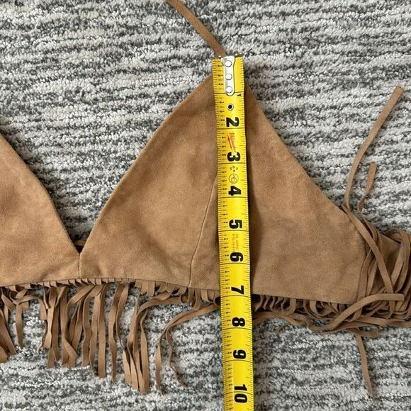 NWT LAMARQUE x REVOLVE Sabbi Suede Top in Sand Large - Picture 7 of 11